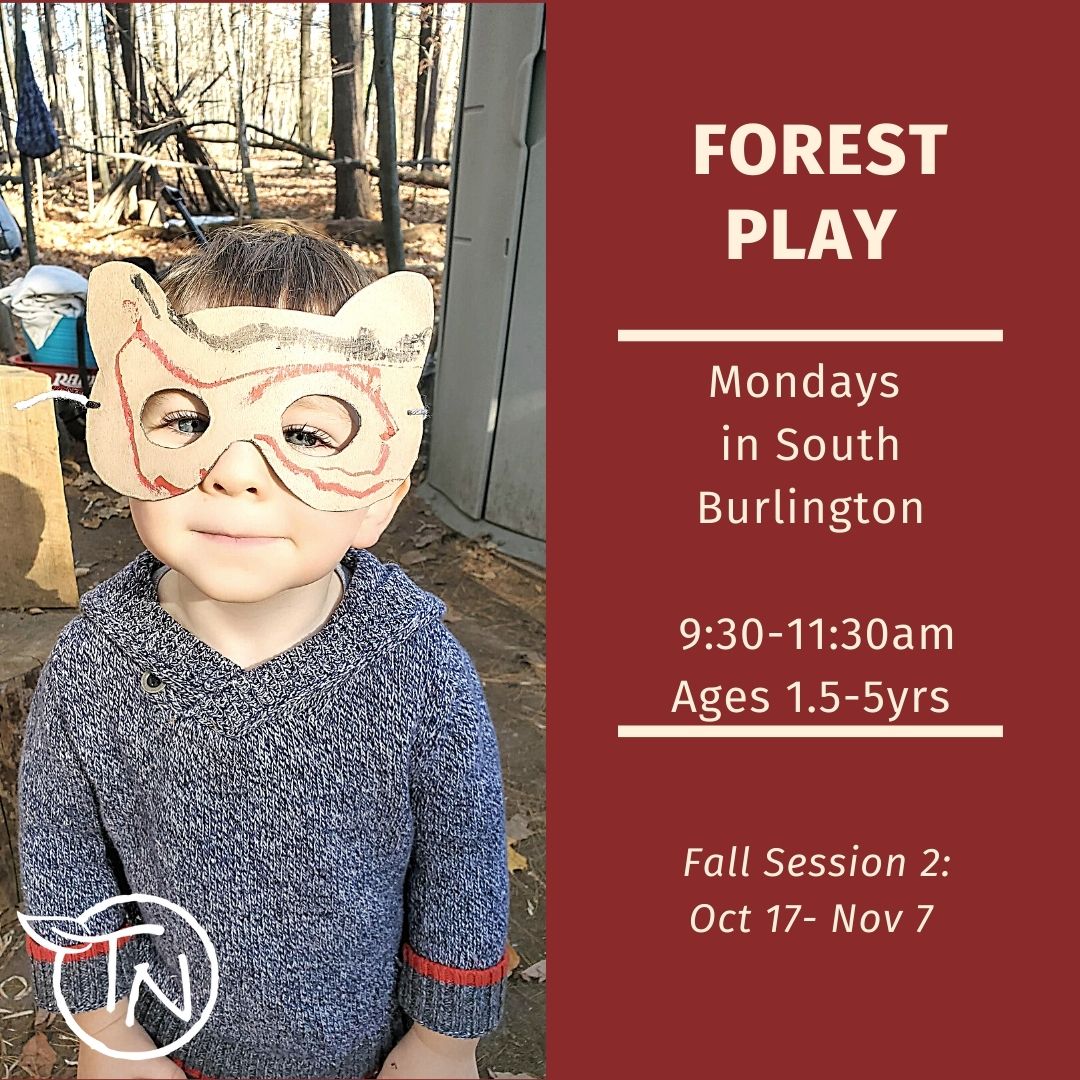 Fall Session 2- Tiny Ones Forest Play – Wonder Roots TimberNook of Greater Burlington